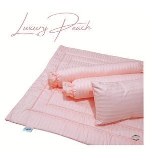 LUXURY PEACH COMFORTER CRIB BEDDING SET