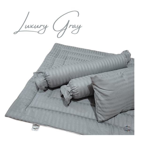 LUXURY GRAY COMFORTER CRIB BEDDING SET