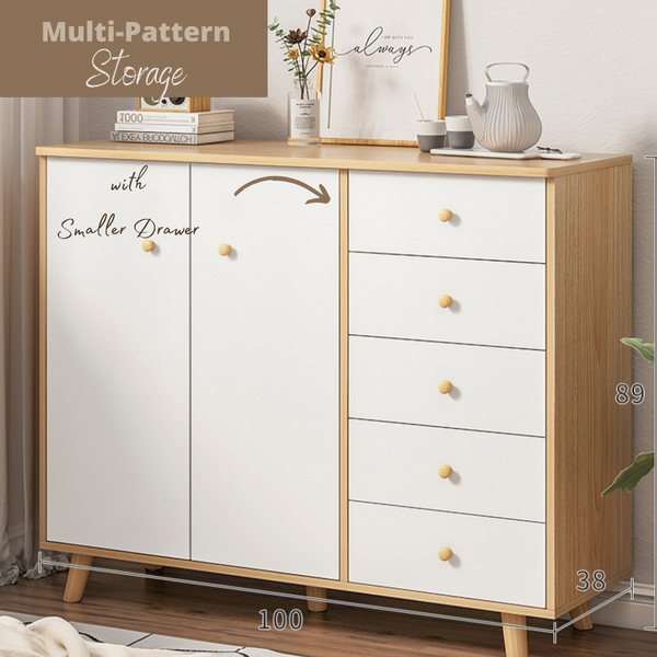 MULTI-PATTERN CABINET WITH SMALL DRAWER