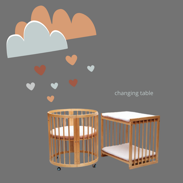 MULTI-FUNCTIONAL OVAL CRIB