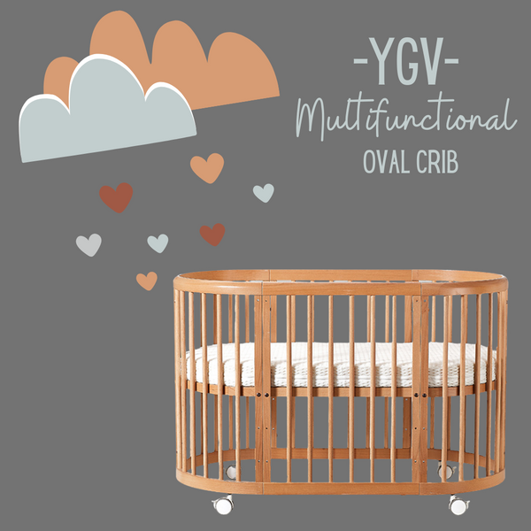 MULTI-FUNCTIONAL OVAL CRIB